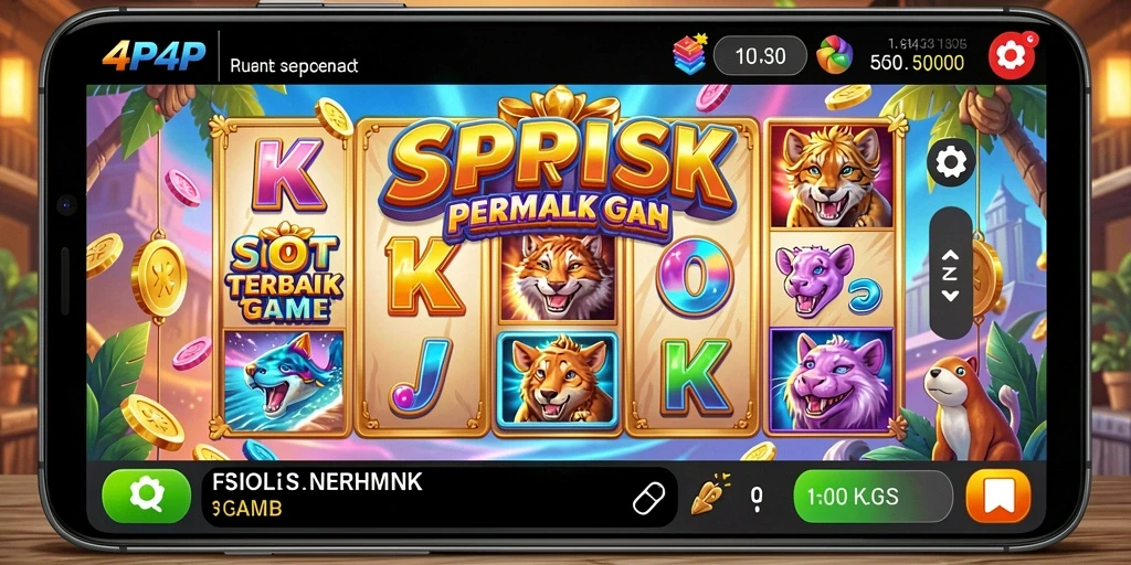 Tampilan menarik dan animasi seru dari gameplay Slot 4P4P.