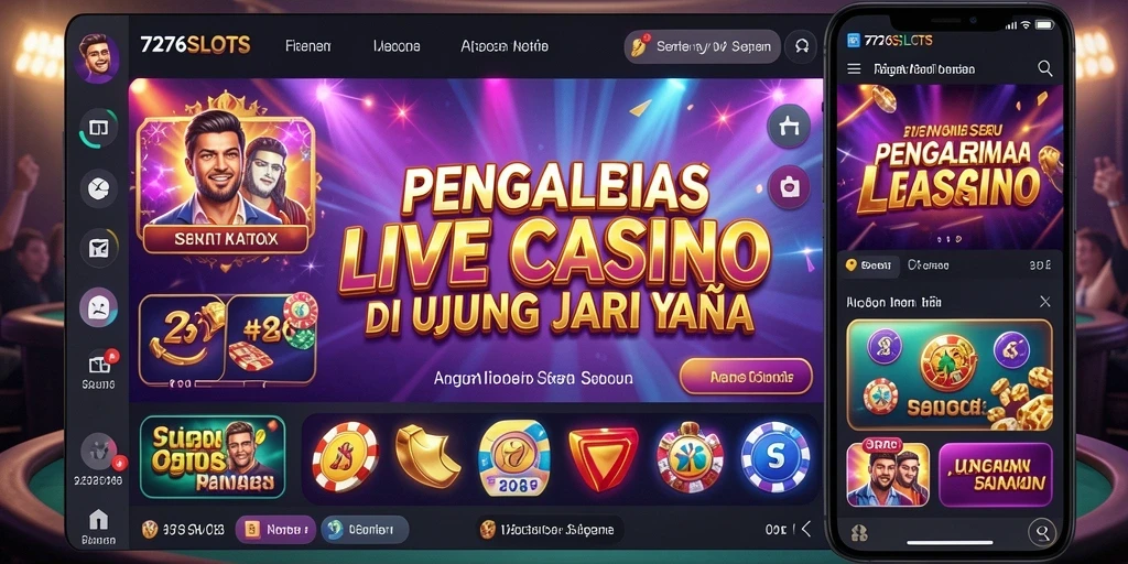 Tampilan gameplay Live Casino di 7276SLOTS yang mengesankan.