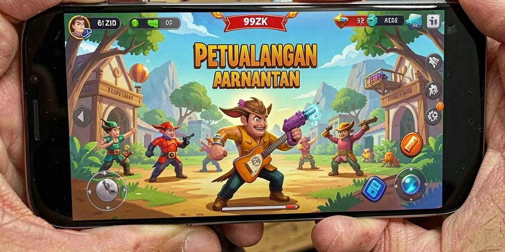 Gameplay seru 99ZK dengan aksi arcade yang cepat.