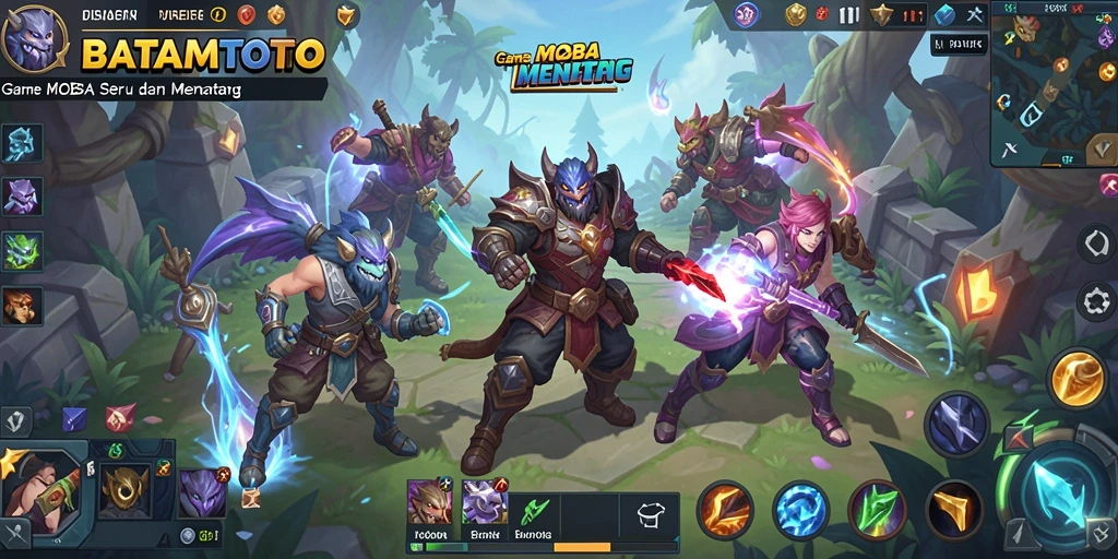 Tampilan seru bermain MOBA di BATAMTOTO dengan aksi dan strategi.