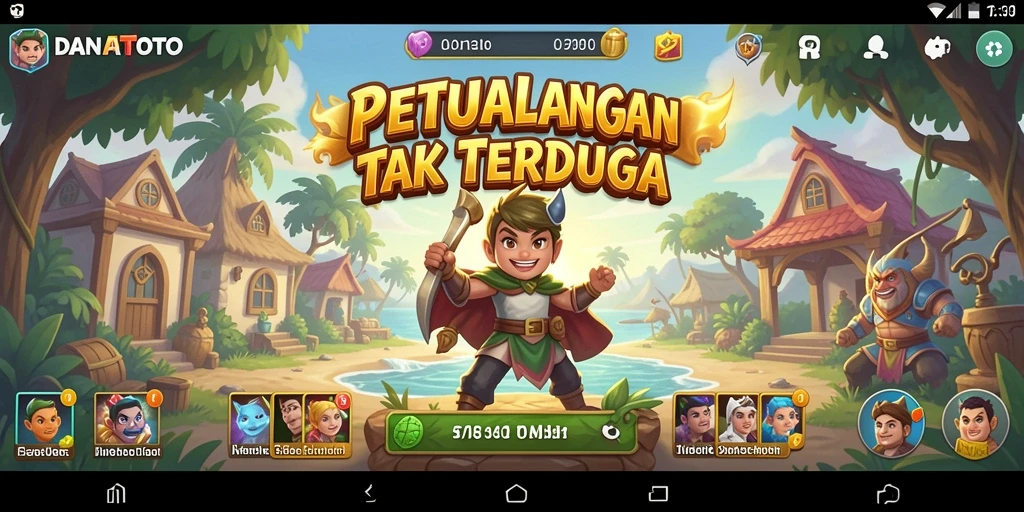 Tampilan gameplay DANATOTO yang mengasyikkan dan penuh petualangan.