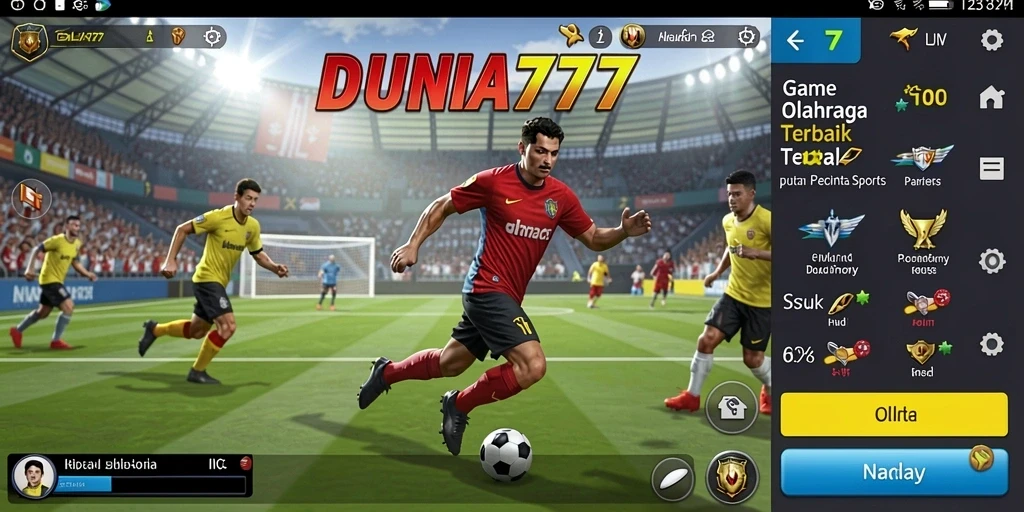 Tampilan menarik gameplay DUNIA777 dengan atmosfer olahraga yang hidup.