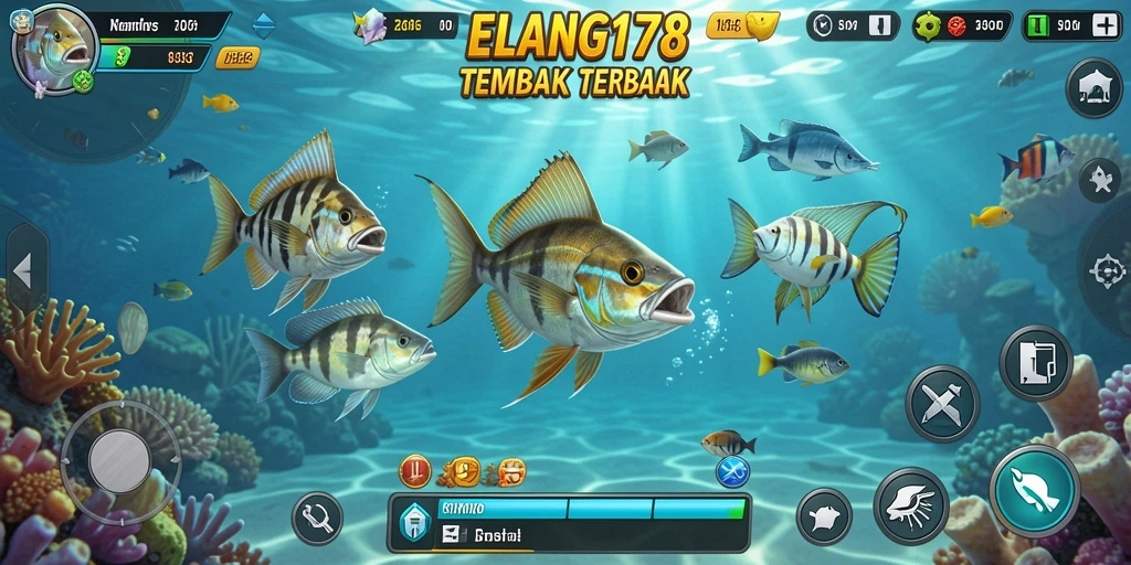 Tampilan gameplay seru ELANG178 dengan berbagai ikan untuk diburu.