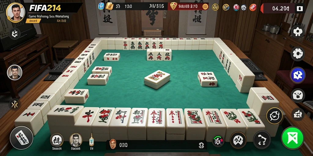 Gameplay seru Mahjong dalam FIFA234 dengan visual yang memukau.