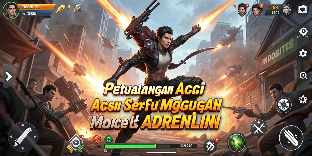Tangkapan layar gameplay INDOBIT88 yang menegangkan dan penuh aksi.