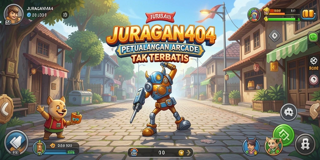 Tangkapan layar gameplay JURAGAN404 menampilkan momen seru dalam permainan arcade.