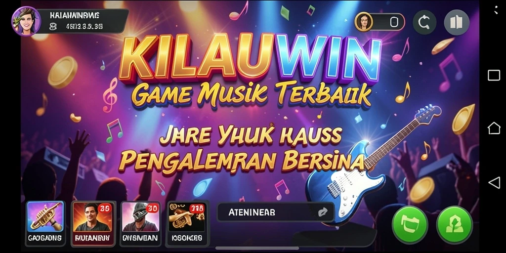 Screenshot gameplay KILAUWIN menunjukkan keseruan bermain musik.