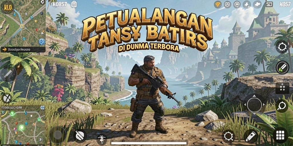 Screenshot gameplay KO857 menunjukkan karakter menjelajahi dunia terbuka yang menakjubkan.