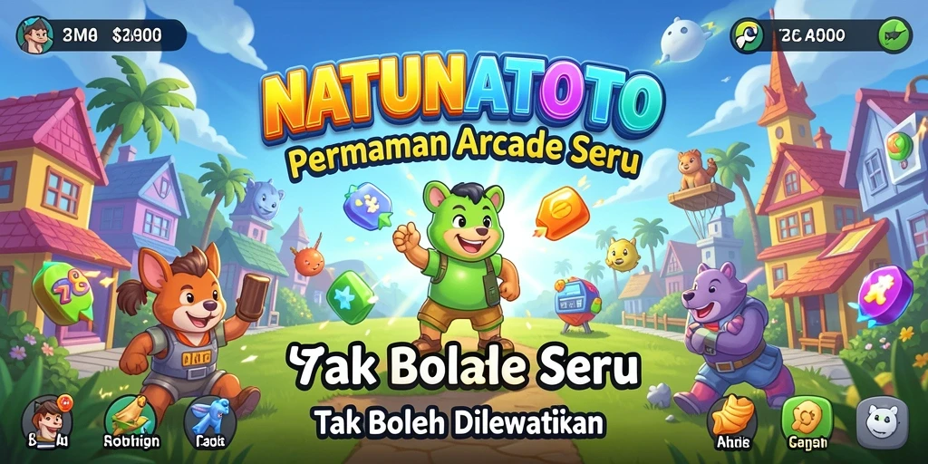 Tampilan gameplay NATUNATOTO yang seru dan penuh warna.