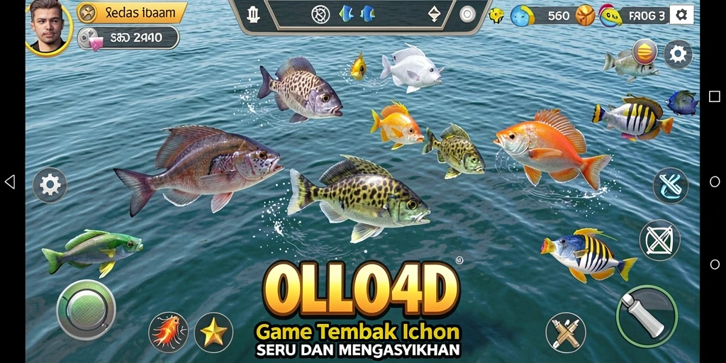 Tampilan gameplay seru menangkap ikan di OLLO4D.