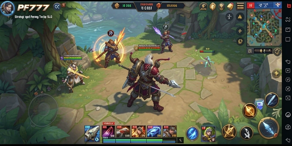 Tampilan action penuh strategi dalam gameplay PF777.