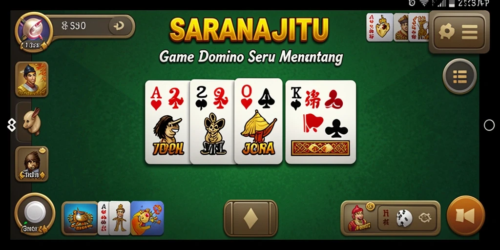 Tampilan permainan Domino yang menarik dan seru.