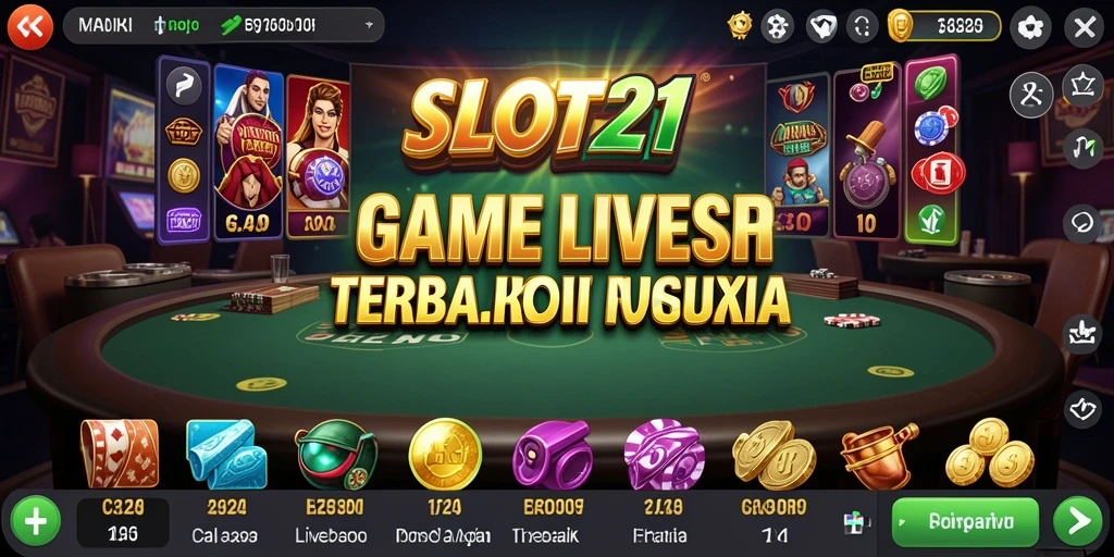 Tampilan gameplay SLOT21 yang mendebarkan dan interaktif dalam Live Casino.