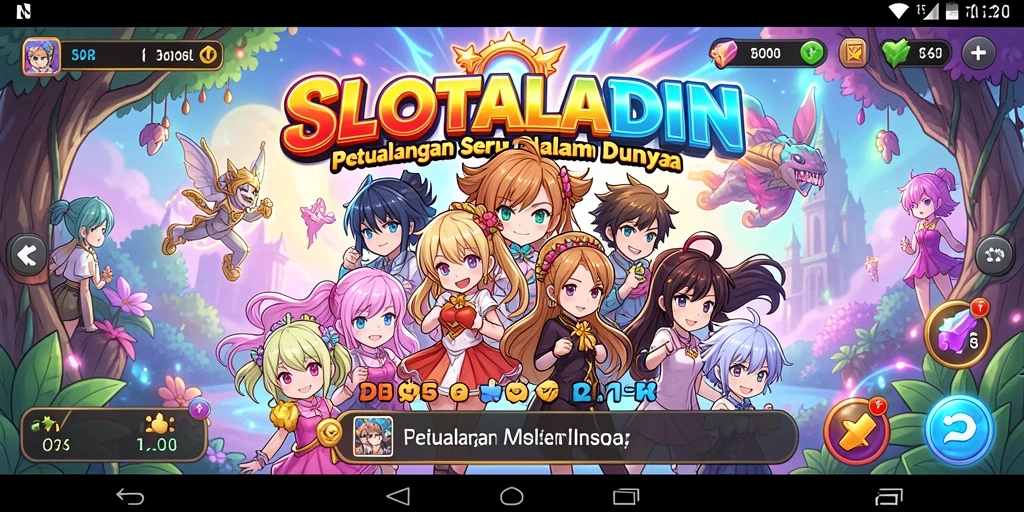 Tampilan menarik dari gameplay SLOTALADIN dengan karakter anime.