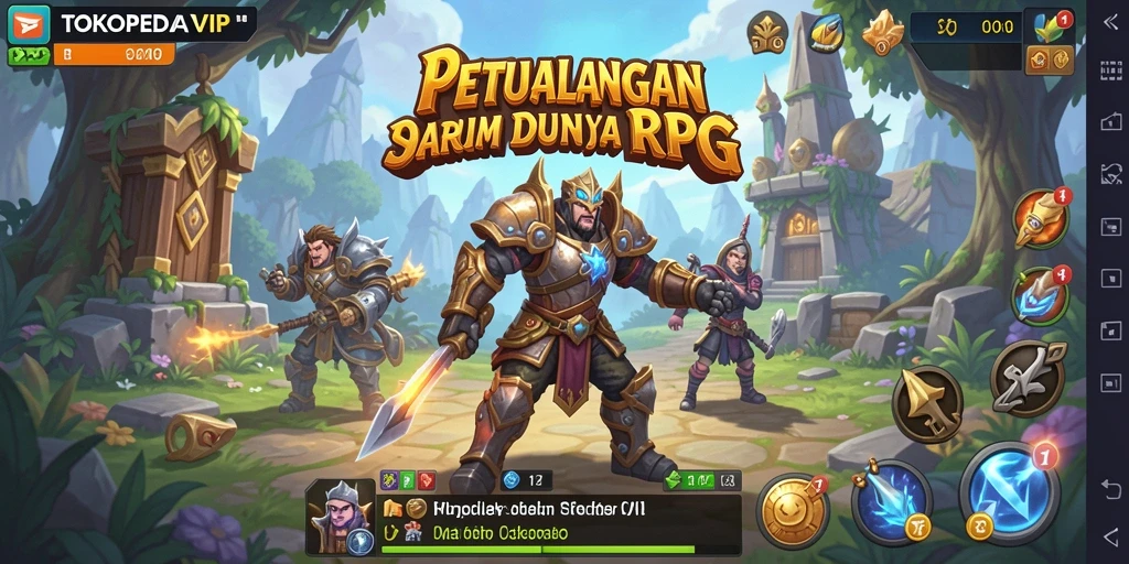 Gameplay RPG yang seru dan menarik dalam TOKOPEDIAVIP.