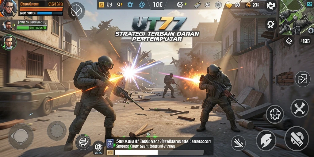 Tampilan gameplay UT77 yang mendebarkan dalam pertempuran strategi.