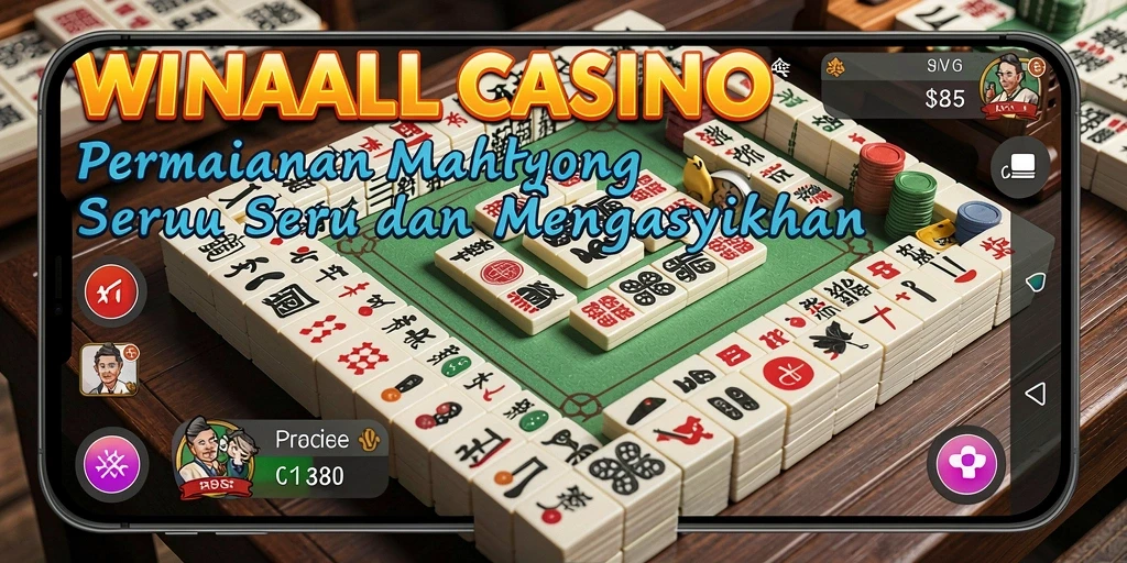 Screenshot gameplay yang menarik dari WINALLCASINO dengan desain Mahjong yang menawan.